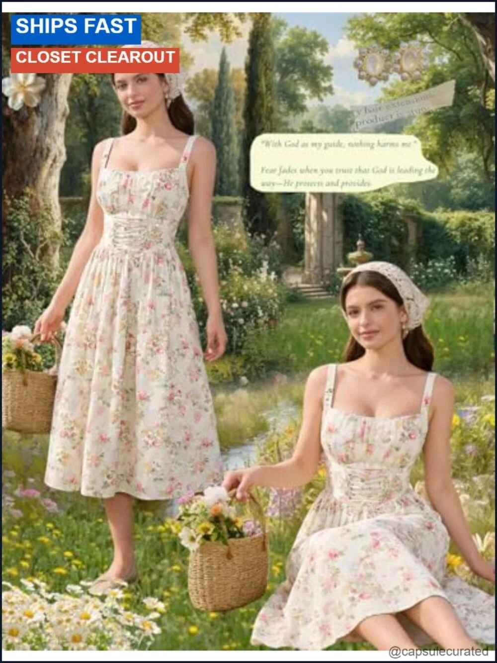 Floral Chiffon A-Line Maxi Dress with Pockets